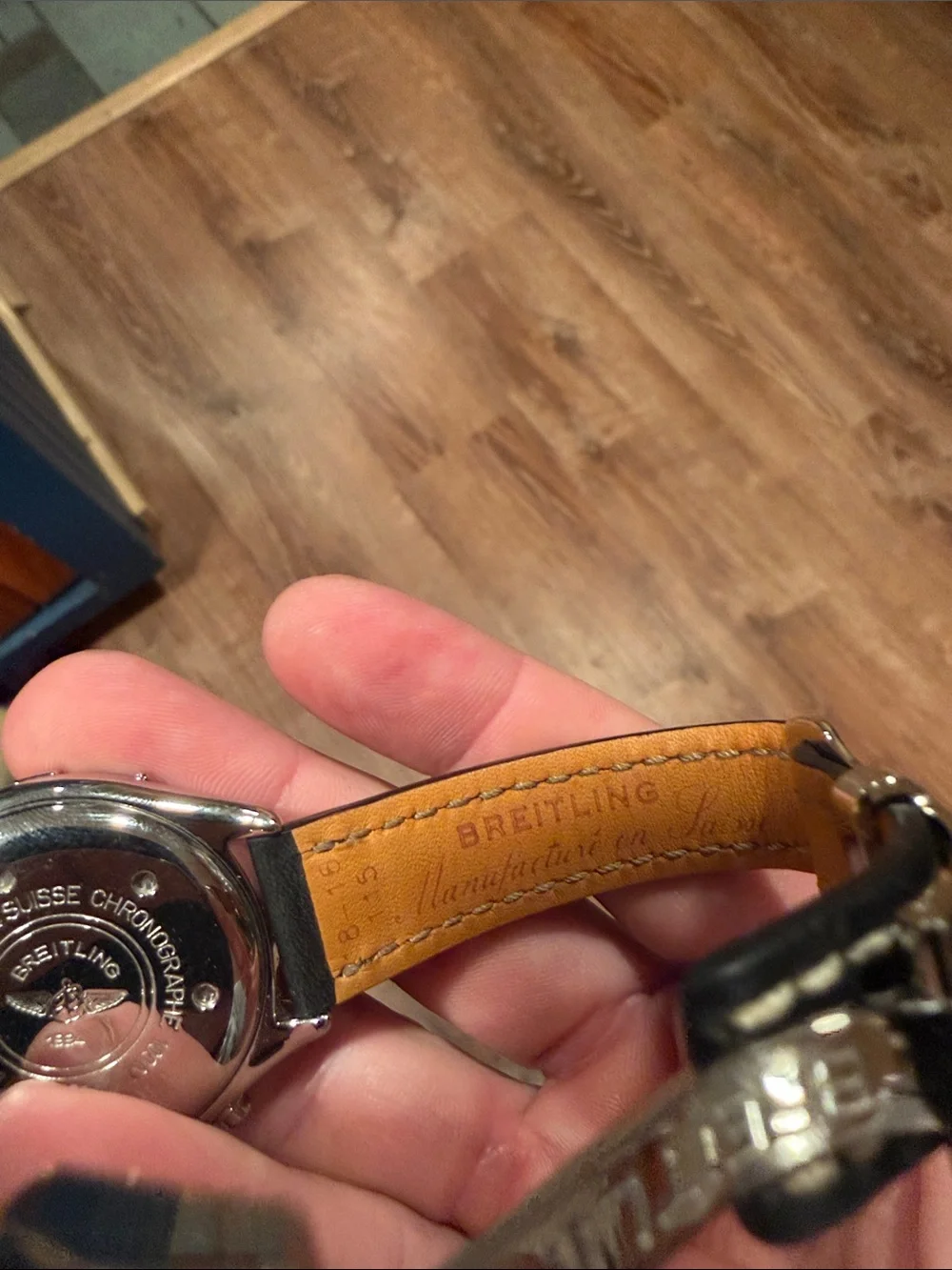 Breitling Black Dial Chronograph with Silver Subdials